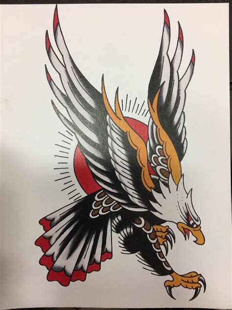 american traditional eagle tattoo